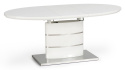 HALMAR stół owalny ASPEN rozkładany, biały 140-180x90 MDF lakierowany stal nierdzewna HALMAR stół owalny ASPEN rozkładany, biały 140-180x90 MDF lakierowany stal nierdzewna