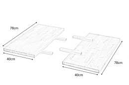 Halmar APEX & RADUS - przedłużka blatu 78x40 cm; drewno lite - dębowe kolor: dąb naturalny