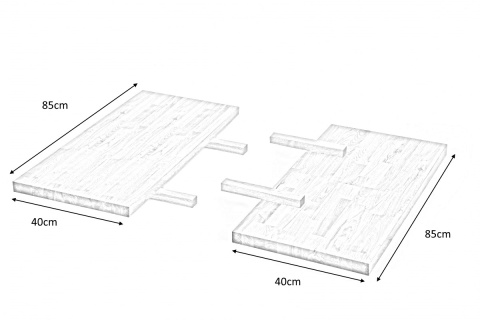 Halmar APEX & RADUS - przedłużka blatu 85x40 cm; drewno lite - dębowe kolor: dąb naturalny Halmar APEX & RADUS - przedłużka blatu 85x40 cm; drewno lite - dębowe kolor: dąb naturalny