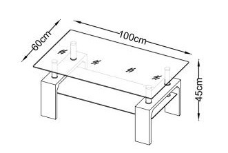 Halmar ława z półką DIANA INTRO MDF laminowany dąb sonoma blat i półka szkło transparentny 100x60 Halmar ława z półką DIANA INTRO MDF laminowany dąb sonoma blat i półka szkło transparentny 100x60