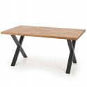 Halmar stół APEX 140x85 drewno lite - dębowe kolor: dąb naturalny nogi stal malowana proszkowo czarny Halmar stół APEX 140x85 drewno lite - dębowe kolor: dąb naturalny nogi stal malowana proszkowo czarny