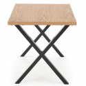 Halmar stół APEX 140x85 drewno lite - dębowe kolor: dąb naturalny nogi stal malowana proszkowo czarny Halmar stół APEX 140x85 drewno lite - dębowe kolor: dąb naturalny nogi stal malowana proszkowo czarny