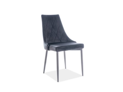 KRZESŁO TRIX B VELVET CZARNY STELAŻ/CZARNY BLUVEL19 KRZESŁO TRIX B VELVET CZARNY STELAŻ/CZARNY BLUVEL19