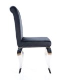 SIGNAL KRZESŁO do jadalni PRINCE VELVET CHROM/CZARNE TAP. - tapicerowane, styl glamour, nogi chromowane SIGNAL KRZESŁO do jadalni PRINCE VELVET CHROM/CZARNE TAP. - tapicerowane, styl glamour, nogi chromowane