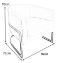 King Home Fotel CASSIA tapicerka VELVET beżowy podstawa metal czarny dodatkowa poducha King Home Fotel CASSIA tapicerka VELVET beżowy podstawa metal czarny dodatkowa poducha
