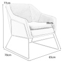 King Home Fotel EMMA VELVET czarny welur - podstawa metalowa czarna dodatkowa poduszka King Home Fotel EMMA VELVET czarny welur - podstawa metalowa czarna dodatkowa poduszka