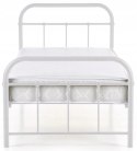 HALMAR łóżko LINDA 90x200 pojedyncze białe stal malowana proszkowo do sypialni pokoju młodzieżowego