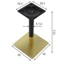 SH-3002-5/GB Podstawa stolika złota czarna kwadratowa SH-3002-5/GB Podstawa stolika złota czarna kwadratowa