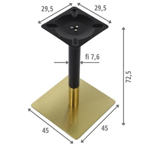 SH-3002-5/GB Podstawa stolika złota czarna kwadratowa SH-3002-5/GB Podstawa stolika złota czarna kwadratowa