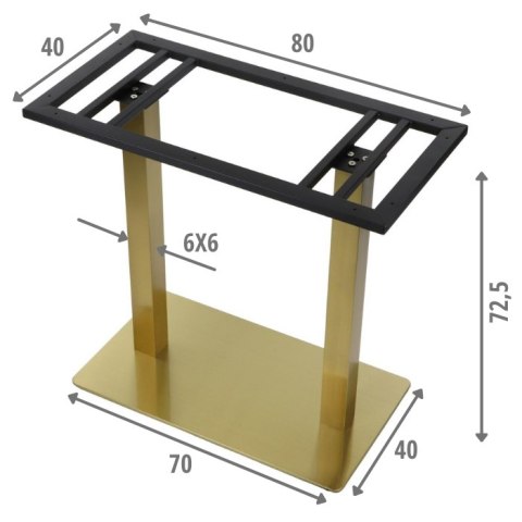 SH-3003-1/G Podstawa stolika stołu złota prostokąt SH-3003-1/G Podstawa stolika stołu złota prostokąt