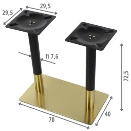 SH-3003-1/GB Podstawa stołu złota czarna prostokąt