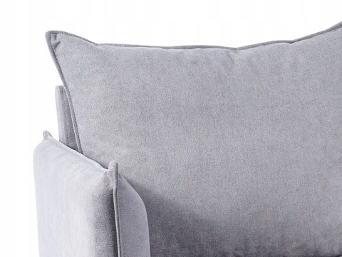 SIGNAL SOFA dwuosobowa FLORA VELVET SZARA BLUVEL 14 / WENGE - tapicerowana kanapa poduszki na siedzisku i oparciu nogi drewniane SIGNAL SOFA dwuosobowa FLORA VELVET SZARA BLUVEL 14 / WENGE - tapicerowana kanapa poduszki na siedzisku i oparciu nogi drewniane