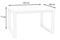 SIGNAL STÓŁ LORAS II OKLEINA NATURALNA DĄB/ STELAŻ METAL CZARNY 120x80 SIGNAL STÓŁ LORAS II OKLEINA NATURALNA DĄB/ STELAŻ METAL CZARNY 120x80