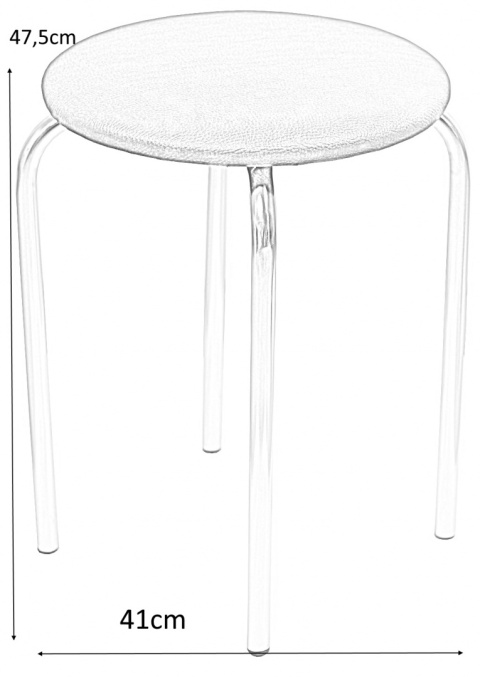 HALMAR TABORET CHICO stal chromowana siedzisko PVC czarny V04 HALMAR TABORET CHICO stal chromowana siedzisko PVC czarny V04