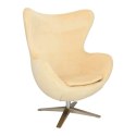 D2.DESIGN Fotel Jajo Velvet beżowy D2.DESIGN Fotel Jajo Velvet beżowy
