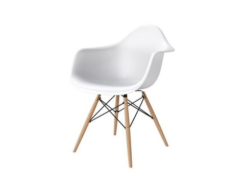 D2.DESIGN Krzesło Fotel P018W PP tworzywo białe, drewniane nogi HF wygodne i funkcjonalne D2.DESIGN Krzesło Fotel P018W PP tworzywo białe, drewniane nogi HF wygodne i funkcjonalne