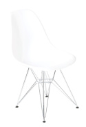 D2.DESIGN Krzesło P016 tworzywo PP białe, metalowe chromowane nogi ergonomiczne i wytrzymałe D2.DESIGN Krzesło P016 tworzywo PP białe, metalowe chromowane nogi ergonomiczne i wytrzymałe