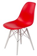 D2.DESIGN Krzesło P016W PP tworzywo czerwone/white podstawa bukowa biały funkcjonalne i nowoczesne D2.DESIGN Krzesło P016W PP tworzywo czerwone/white podstawa bukowa biały funkcjonalne i nowoczesne