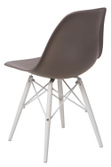 D2.DESIGN Krzesło P016W PP tworzywo mild grey/white podstawa drewno bukowe biały D2.DESIGN Krzesło P016W PP tworzywo mild grey/white podstawa drewno bukowe biały
