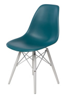 D2.DESIGN Krzesło P016W PP tworzywo zielony navy green/white podstawa drewno bukowe biały D2.DESIGN Krzesło P016W PP tworzywo zielony navy green/white podstawa drewno bukowe biały