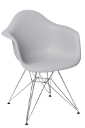 D2.DESIGN Krzesło P018 PP tworzywo jasny szary light grey, nogi metalowe chromowane HF wygodne i lekkie D2.DESIGN Krzesło P018 PP tworzywo jasny szary light grey, nogi metalowe chromowane HF wygodne i lekkie