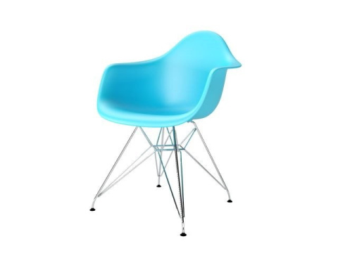 D2.DESIGN Krzesło P018 PP tworzywo niebieski ocean blue, metalowe chromowane nogi lekkie i wygodne D2.DESIGN Krzesło P018 PP tworzywo niebieski ocean blue, metalowe chromowane nogi lekkie i wygodne
