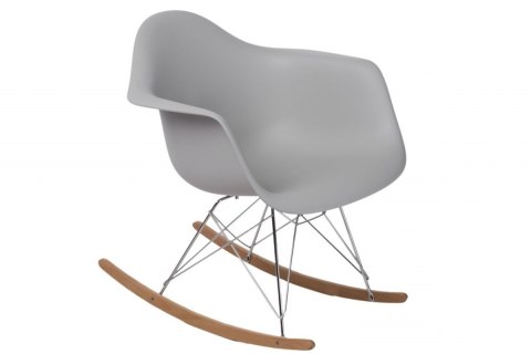 D2.DESIGN Krzesło P018 RR PP tworzywo jasno szare light grey insp. RAR podstawa metal chromowany drewniane płozy D2.DESIGN Krzesło P018 RR PP tworzywo jasno szare light grey insp. RAR podstawa metal chromowany drewniane płozy