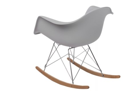 D2.DESIGN Krzesło P018 RR PP tworzywo jasno szare light grey insp. RAR podstawa metal chromowany drewniane płozy D2.DESIGN Krzesło P018 RR PP tworzywo jasno szare light grey insp. RAR podstawa metal chromowany drewniane płozy