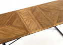 Halmar stół ALVARO rozkładany 180-240x90 blat MDF okleina naturalna - dąb miodowy, nogi stal malowana proszkowo - czarny