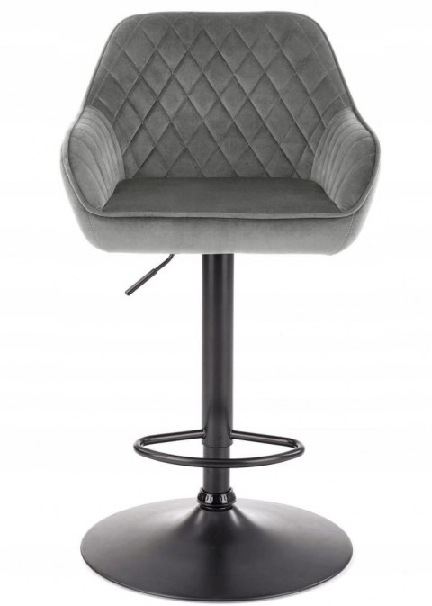 Halmar hoker H103 tapicerowany tkanina velvet popielaty stal malowana proszkowo regulowana wysokość Halmar hoker H103 tapicerowany tkanina velvet popielaty stal malowana proszkowo regulowana wysokość
