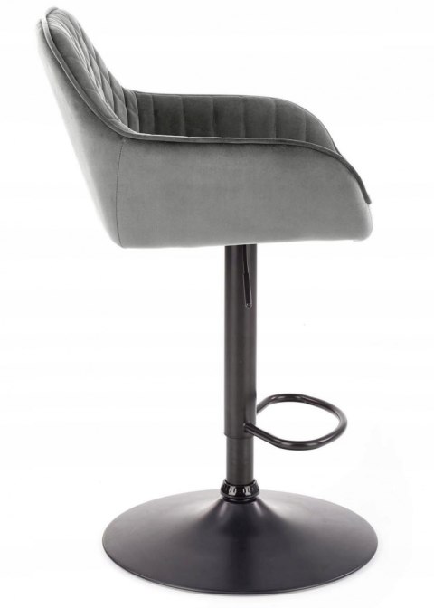 Halmar hoker H103 tapicerowany tkanina velvet popielaty stal malowana proszkowo regulowana wysokość Halmar hoker H103 tapicerowany tkanina velvet popielaty stal malowana proszkowo regulowana wysokość