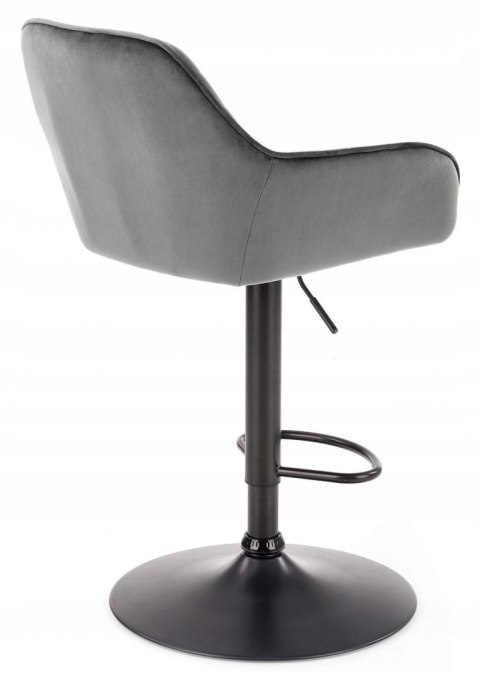 Halmar hoker H103 tapicerowany tkanina velvet popielaty stal malowana proszkowo regulowana wysokość Halmar hoker H103 tapicerowany tkanina velvet popielaty stal malowana proszkowo regulowana wysokość