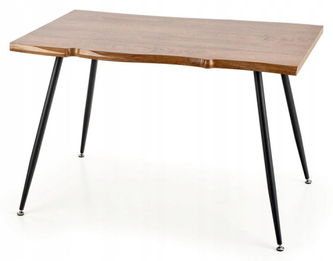 Halmar stół LARSON blat MDF okleinowany - dąb naturalny, nogi - stal malowana proszkowo czarny 120x80 Halmar stół LARSON blat MDF okleinowany - dąb naturalny, nogi - stal malowana proszkowo czarny 120x80