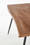 Halmar stół LARSON blat MDF okleinowany - dąb naturalny, nogi - stal malowana proszkowo czarny 120x80 Halmar stół LARSON blat MDF okleinowany - dąb naturalny, nogi - stal malowana proszkowo czarny 120x80