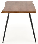 Halmar stół LARSON blat MDF okleinowany - dąb naturalny, nogi - stal malowana proszkowo czarny 120x80 Halmar stół LARSON blat MDF okleinowany - dąb naturalny, nogi - stal malowana proszkowo czarny 120x80
