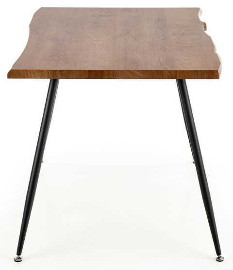 Halmar stół LARSON blat MDF okleinowany - dąb naturalny, nogi - stal malowana proszkowo czarny 120x80 Halmar stół LARSON blat MDF okleinowany - dąb naturalny, nogi - stal malowana proszkowo czarny 120x80