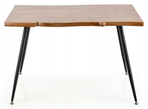 Halmar stół LARSON blat MDF okleinowany - dąb naturalny, nogi - stal malowana proszkowo czarny 120x80 Halmar stół LARSON blat MDF okleinowany - dąb naturalny, nogi - stal malowana proszkowo czarny 120x80