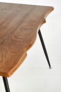 Halmar stół LARSON blat MDF okleinowany - dąb naturalny, nogi - stal malowana proszkowo czarny 120x80 Halmar stół LARSON blat MDF okleinowany - dąb naturalny, nogi - stal malowana proszkowo czarny 120x80