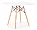 Halmar stół PROMETHEUS KWADRAT 80x80 biały MDF lakierowany nogi drewno lite bukowe + stal malowana Halmar stół PROMETHEUS KWADRAT 80x80 biały MDF lakierowany nogi drewno lite bukowe + stal malowana