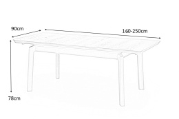 Halmar stół rozkładany ROIS blat - MDF + okleina naturalna nogi - drewno lite bukowe dąb miodowy 160-250x90