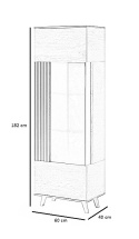 WITRYNA REGAŁ RANDOM W-1 Halmar do salonu DĄB WOTAN / CZARNY - płyta laminowana tworzywo - SZKŁO NA DRZWICZKACH WITRYNA REGAŁ RANDOM W-1 Halmar do salonu DĄB WOTAN / CZARNY - płyta laminowana tworzywo - SZKŁO NA DRZWICZKACH