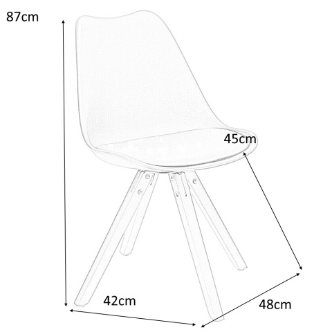 KRZESŁO NORDEN Star Square PP Intesi SZARE TWORZYWO PODUSZKA NA SIEDZISKU EKOSKÓRA NOGI LITE DREWNO BUKOWE NATURALNY KRZESŁO NORDEN Star Square PP Intesi SZARE TWORZYWO PODUSZKA NA SIEDZISKU EKOSKÓRA NOGI LITE DREWNO BUKOWE NATURALNY
