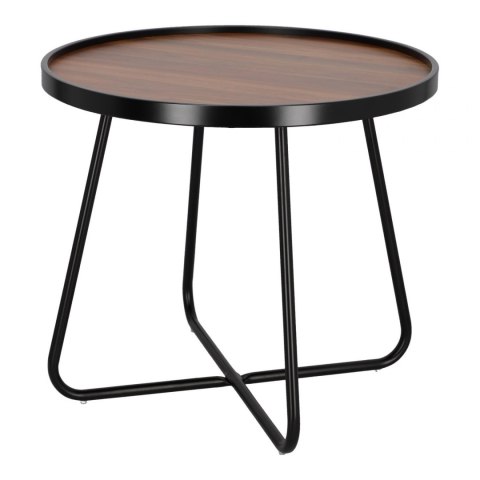 Intesi Stolik Tamsai 60cm orzech/ czarny Intesi Stolik Tamsai 60cm orzech/ czarny