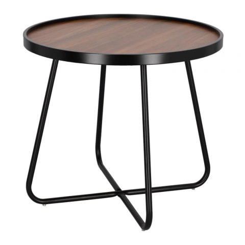 Intesi Stolik Tamsai 60cm orzech/ czarny Intesi Stolik Tamsai 60cm orzech/ czarny
