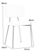 King Home Krzesło FABIOLA tapicerka tkanina BOUCLE biały podstawa metal ciemne złoto wygodne i stabilne King Home Krzesło FABIOLA tapicerka tkanina BOUCLE biały podstawa metal ciemne złoto wygodne i stabilne