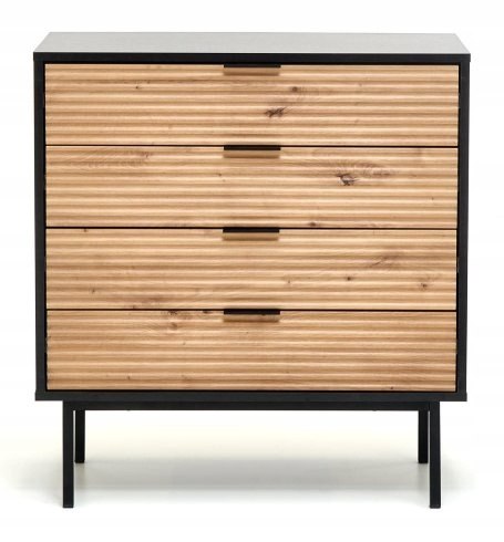 Halmar komoda MURANO KM-2 dąb artisan/czarny - MDF, płyta okleinowana - stelaż stal malowana proszkowo Halmar komoda MURANO KM-2 dąb artisan/czarny - MDF, płyta okleinowana - stelaż stal malowana proszkowo