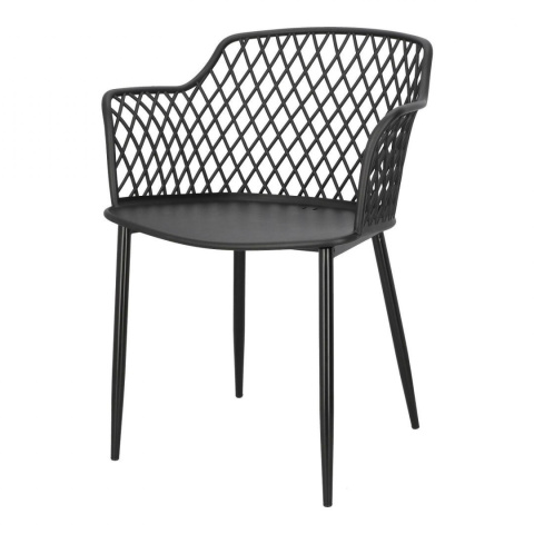 Simplet Krzesło Alva Arm black czarne siedzisko tworzywo podstawa metal malowany proszkowo z podłokietnikami Simplet Krzesło Alva Arm black czarne siedzisko tworzywo podstawa metal malowany proszkowo z podłokietnikami
