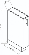 CLARA DĄB ARTISAN/PO D15 CARGO + KOSZ CLARA DĄB ARTISAN/PO D15 CARGO + KOSZ