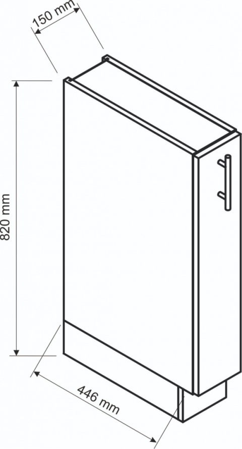 CLARA DĄB ARTISAN/PO D15 CARGO + KOSZ CLARA DĄB ARTISAN/PO D15 CARGO + KOSZ