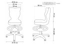 Entelo Petit Szary Jasmine 06 rozmiar 3 WK+P ergonomiczne krzesło / fotel do biurka